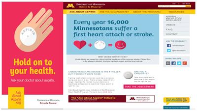 Promoting Aspirin Use for Cardiovascular Disease Prevention Among an Adult Internet-Using Population: A Pilot Study